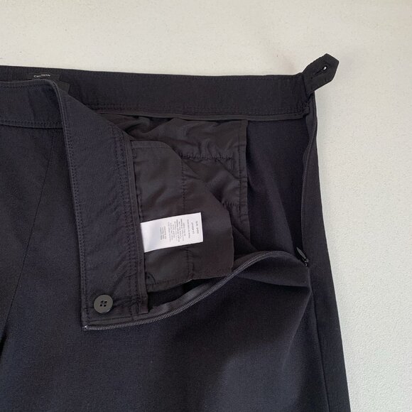 Talbots Chatham Ankle Pants Womans 16 Black Cotton Stretch Pockets Side Zip prep - Picture 4 of 10